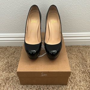 Christian Louboutin Bianca Black Patent Leather Pumps - 37.5